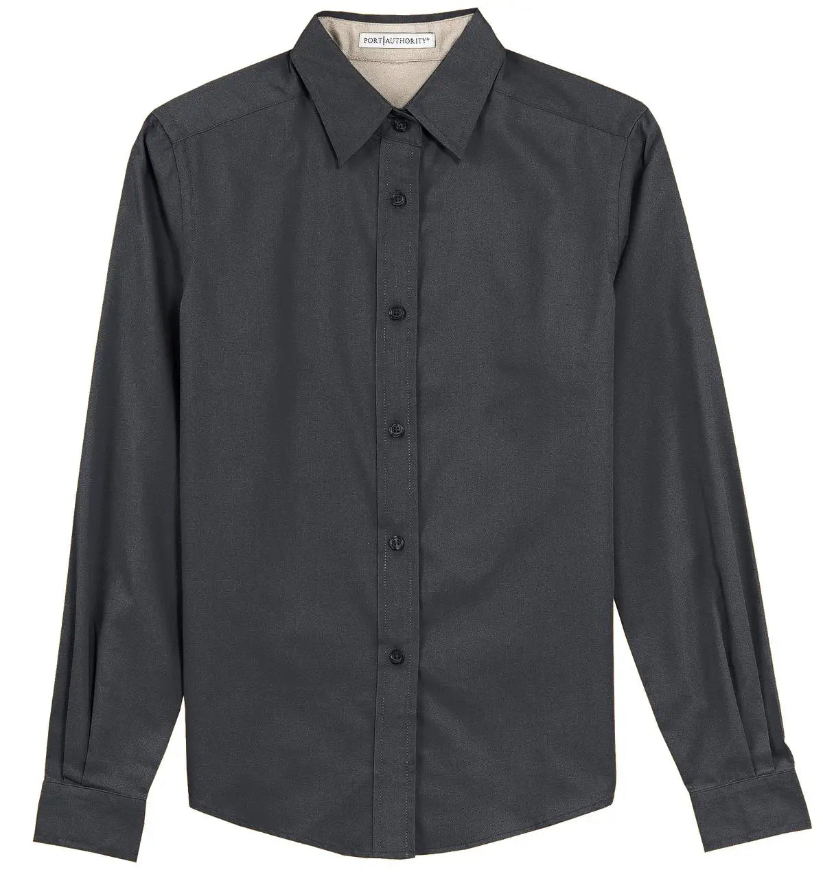 Port Authority L608 Women’s Long Sleeve Easy Care Shirt - Classic Navy Light Stone