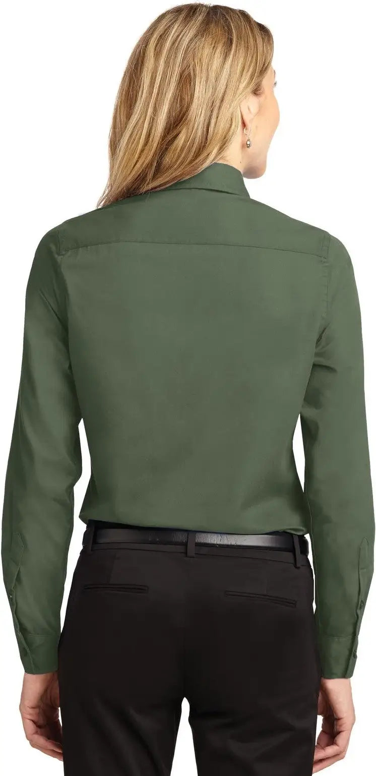 Port Authority L608 Women’s Long Sleeve Easy Care Shirt - Clover Green