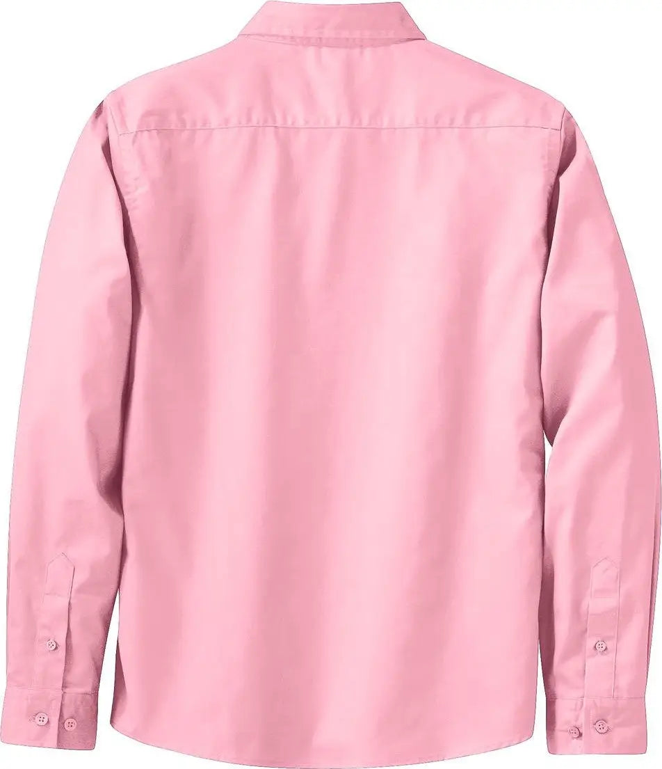 Port Authority L608 Women’s Long Sleeve Easy Care Shirt - Light Pink