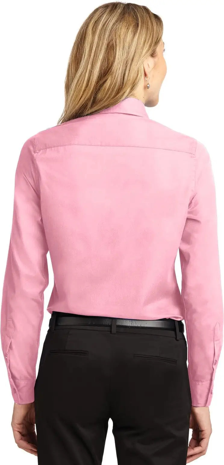 Port Authority L608 Women’s Long Sleeve Easy Care Shirt - Light Pink