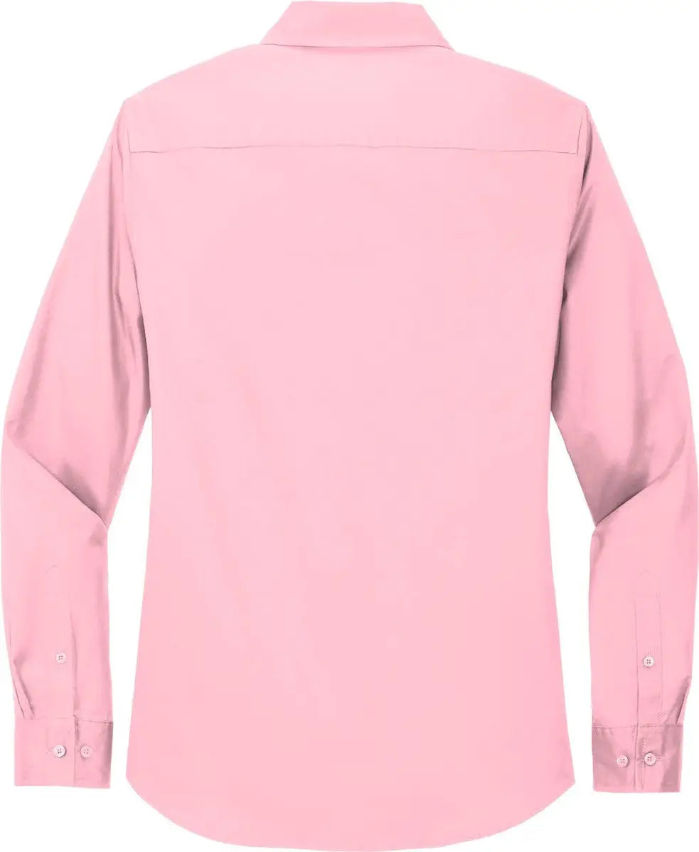 Port Authority L608 Women’s Long Sleeve Easy Care Shirt - Light Pink