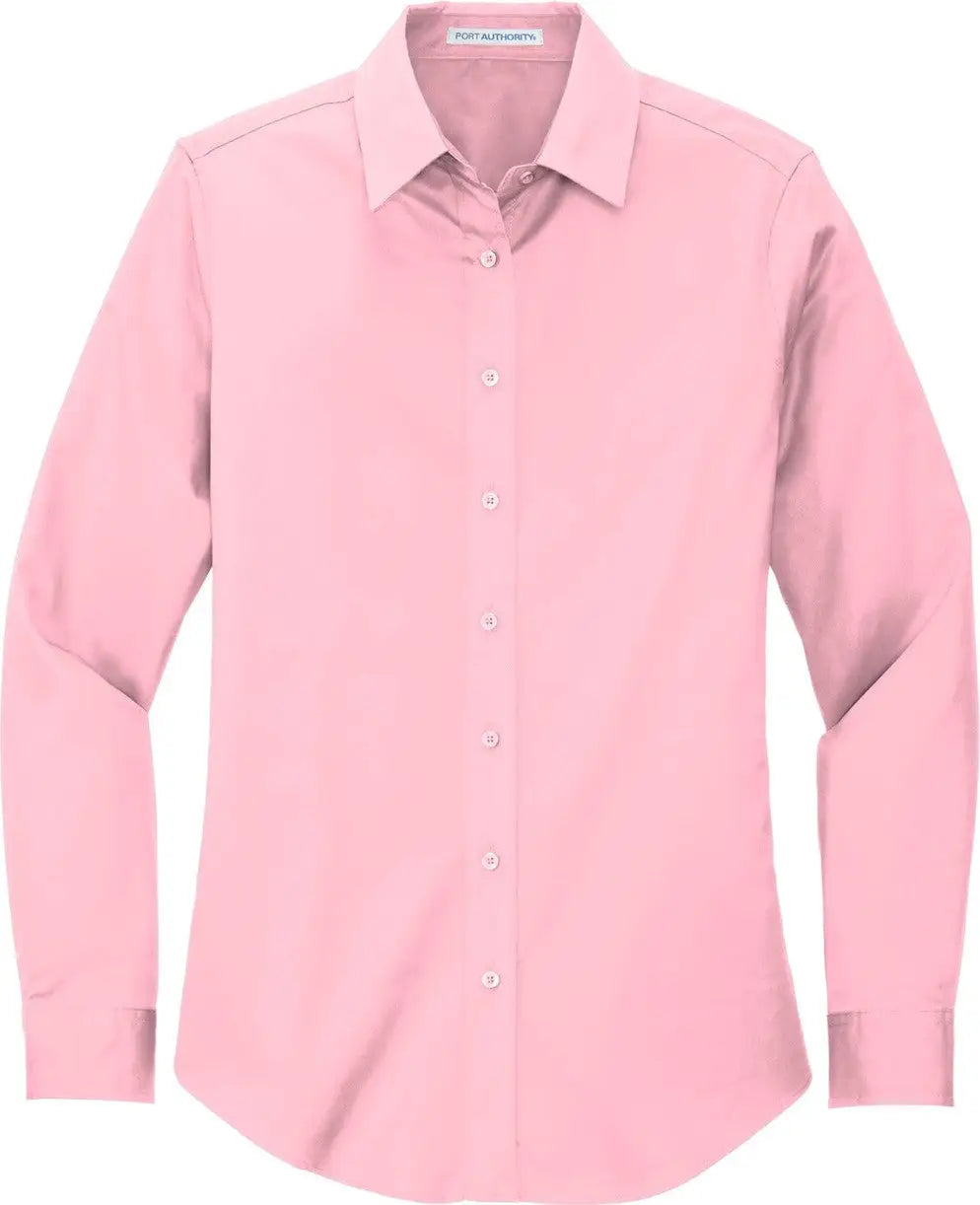 Port Authority L608 Women’s Long Sleeve Easy Care Shirt - Light Pink