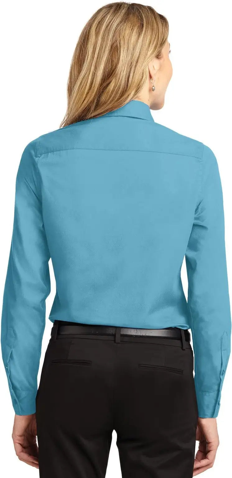 Port Authority L608 Women’s Long Sleeve Easy Care Shirt - Maui Blue