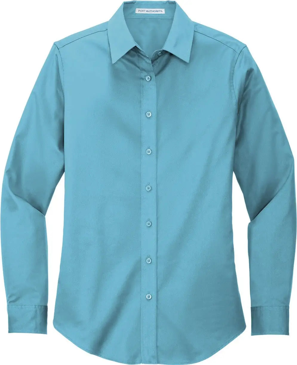 Port Authority L608 Women’s Long Sleeve Easy Care Shirt - Maui Blue