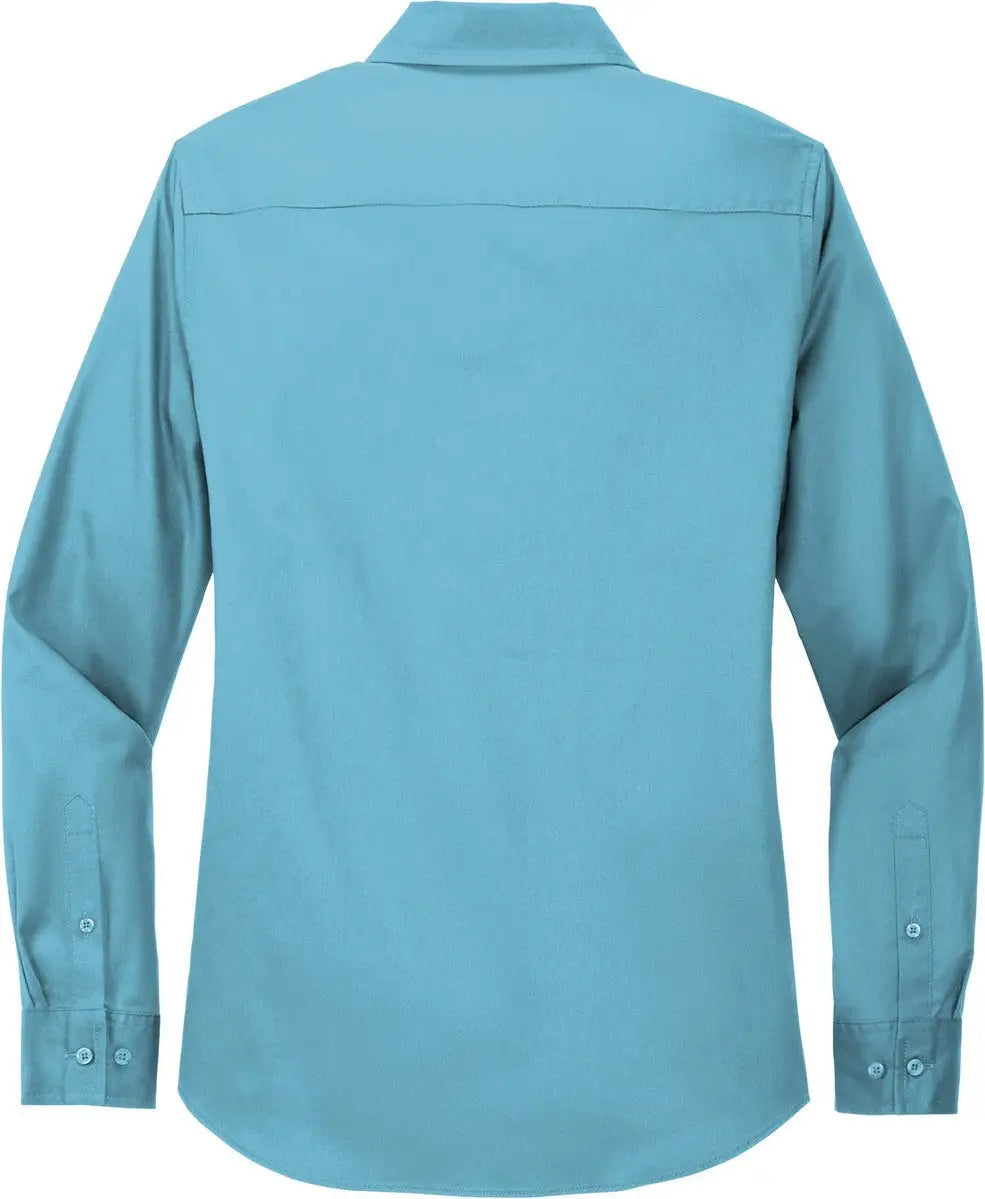 Port Authority L608 Women’s Long Sleeve Easy Care Shirt - Maui Blue