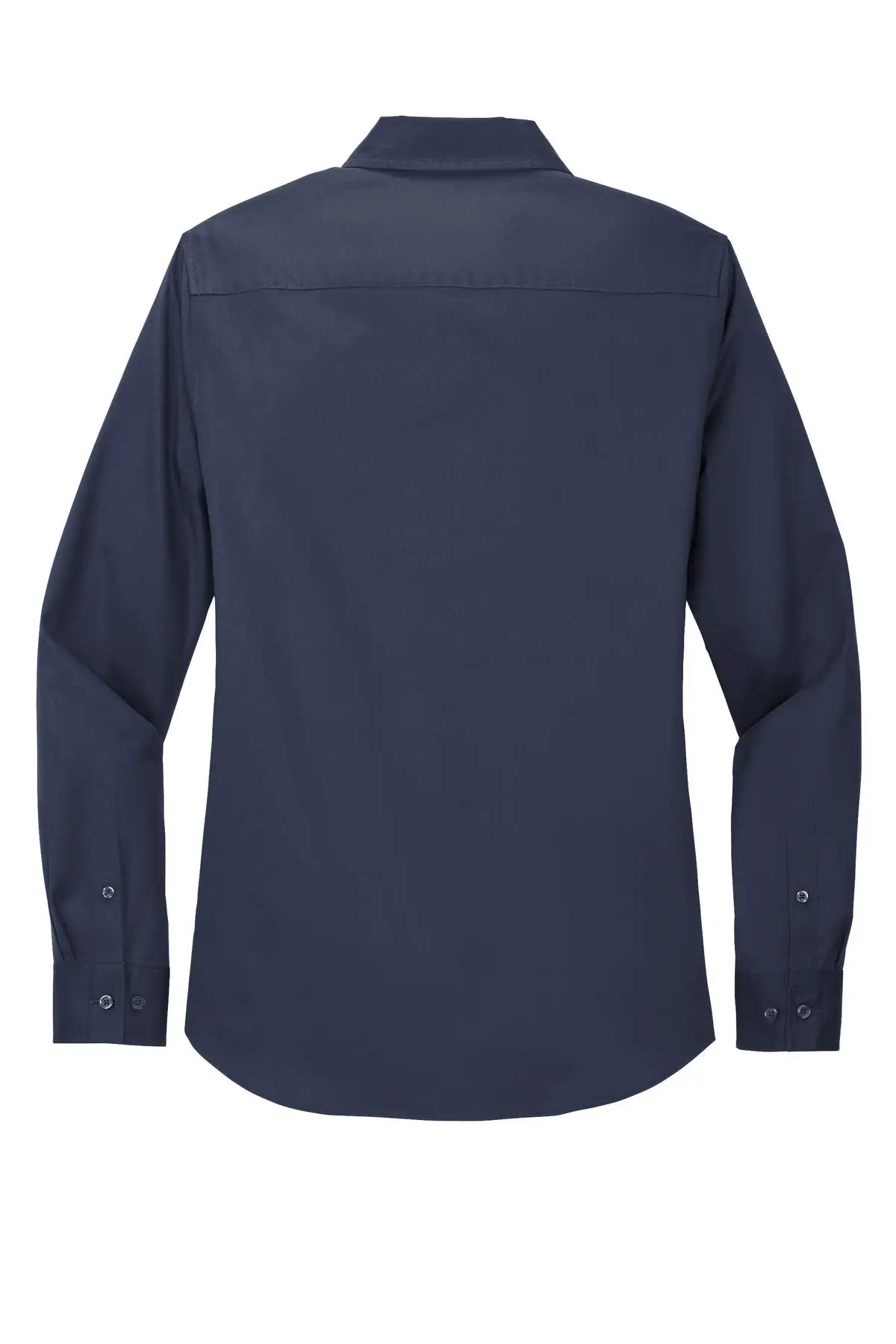 Port Authority L608 Women’s Long Sleeve Easy Care Shirt - Navy Light Stone