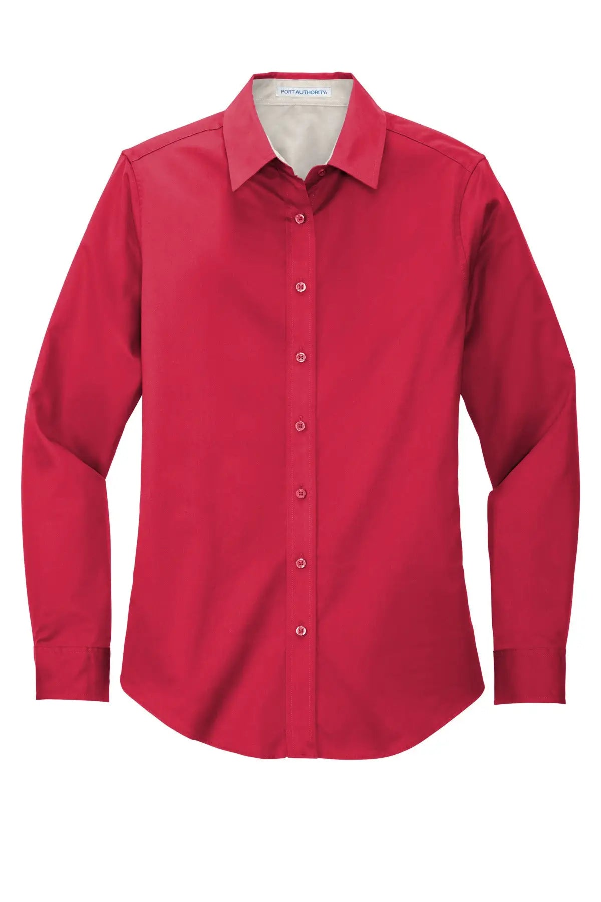 Port Authority L608 Women’s Long Sleeve Easy Care Shirt - Red Light Stone