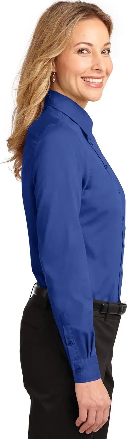 Port Authority L608 Women’s Long Sleeve Easy Care Shirt - Royal Classic Navy