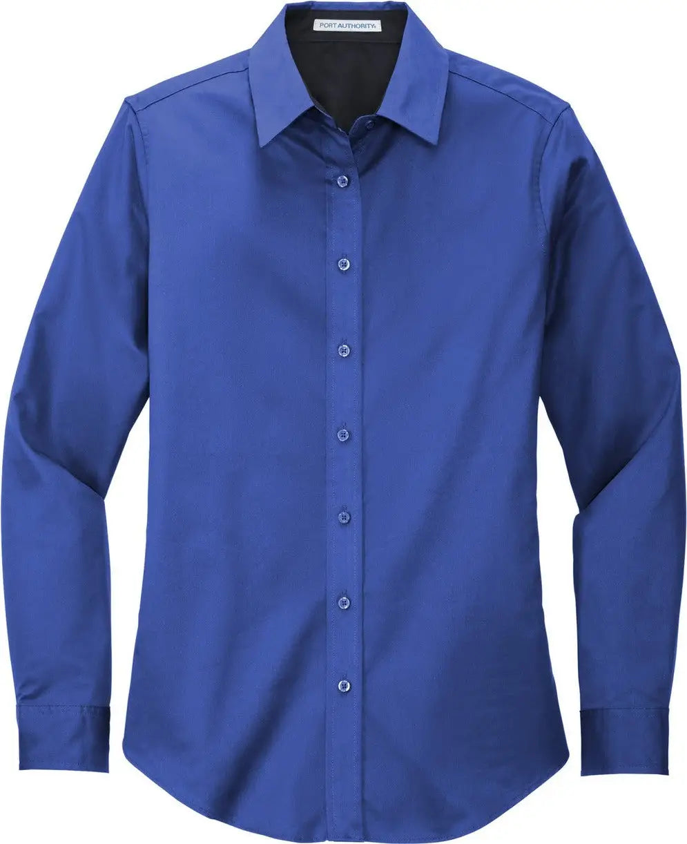 Port Authority L608 Women’s Long Sleeve Easy Care Shirt - Royal Classic Navy