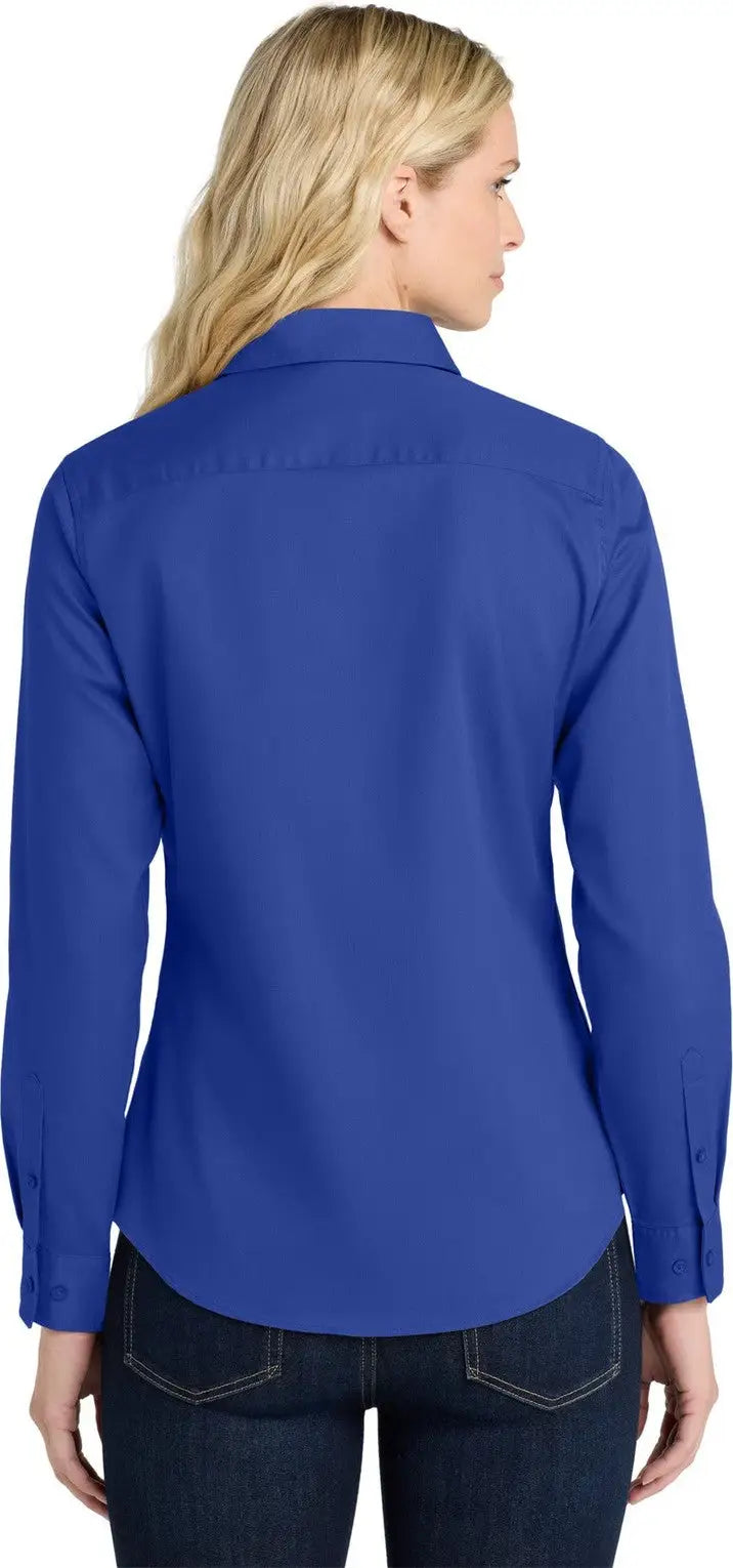Port Authority L608 Women’s Long Sleeve Easy Care Shirt - Royal Classic Navy