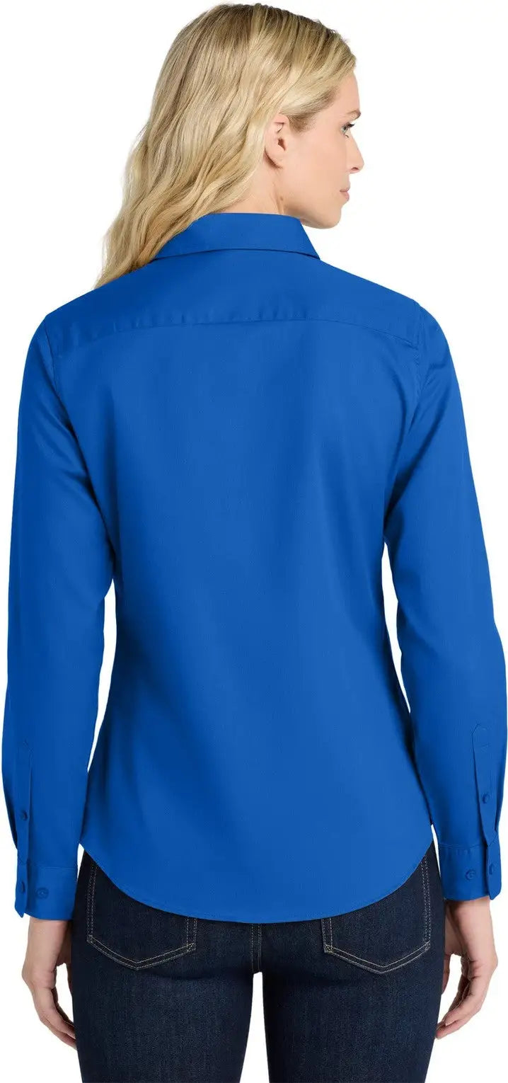 Port Authority L608 Women’s Long Sleeve Easy Care Shirt - Strong Blue