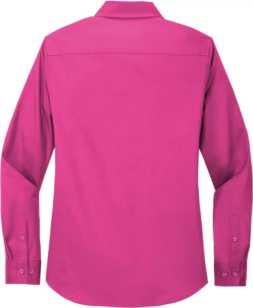 Port Authority L608 Women’s Long Sleeve Easy Care Shirt - Tropical Pink