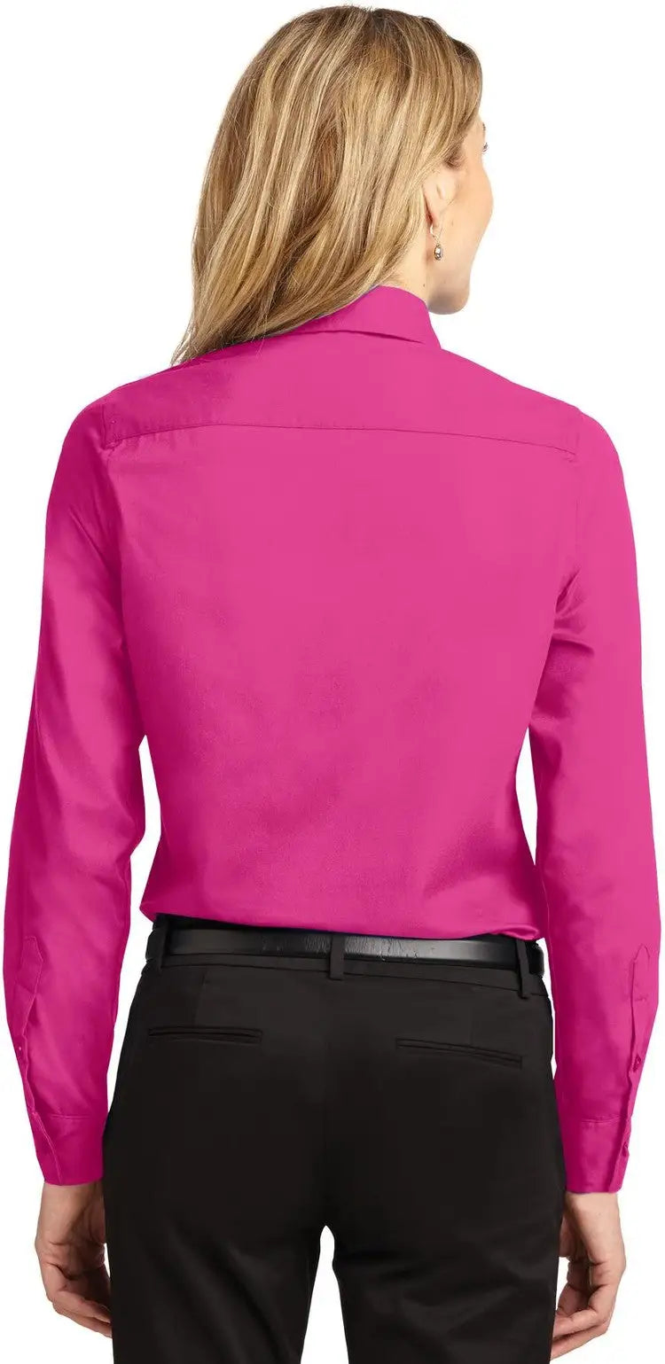 Port Authority L608 Women’s Long Sleeve Easy Care Shirt - Tropical Pink