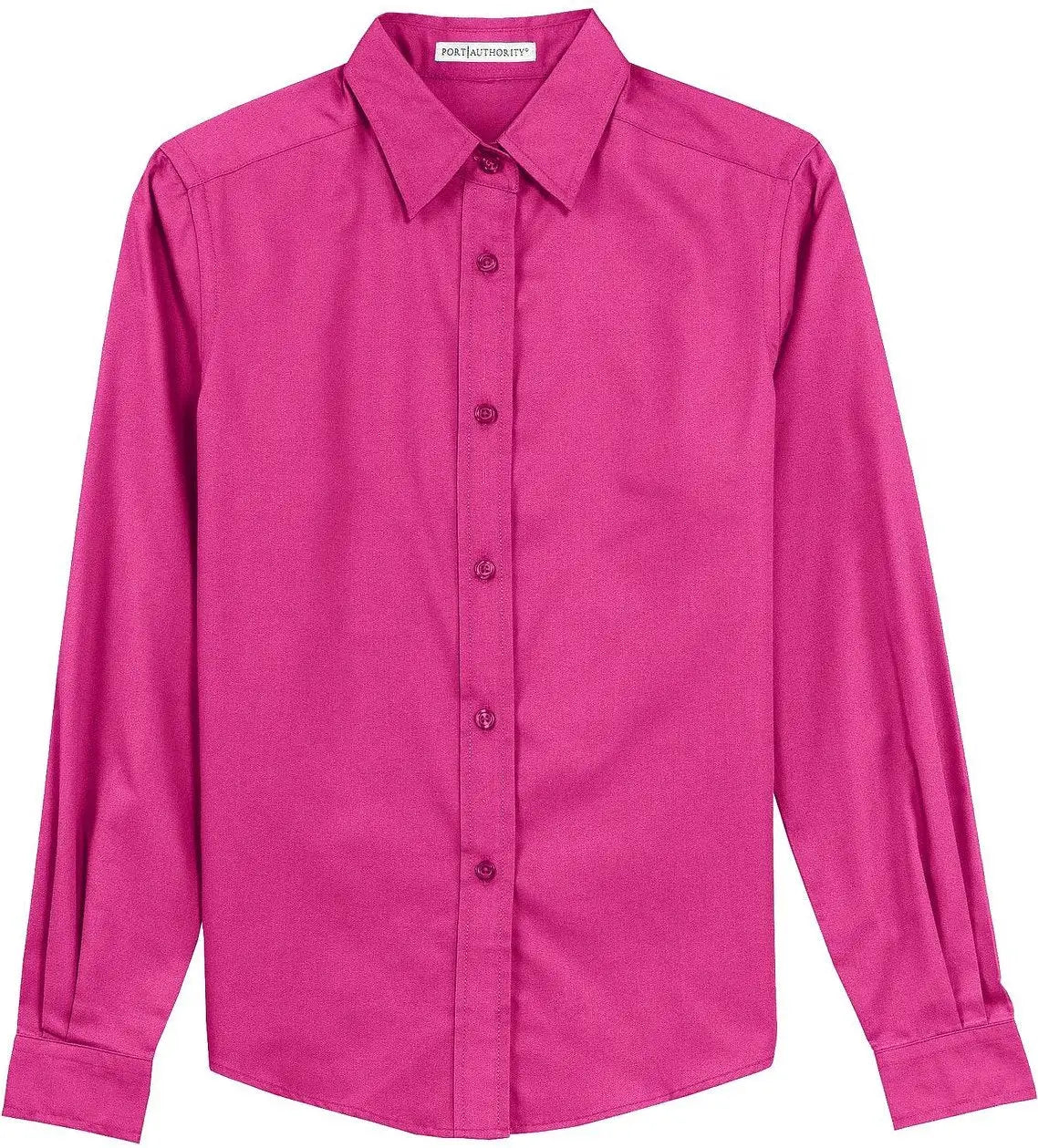 Port Authority L608 Women’s Long Sleeve Easy Care Shirt - Tropical Pink