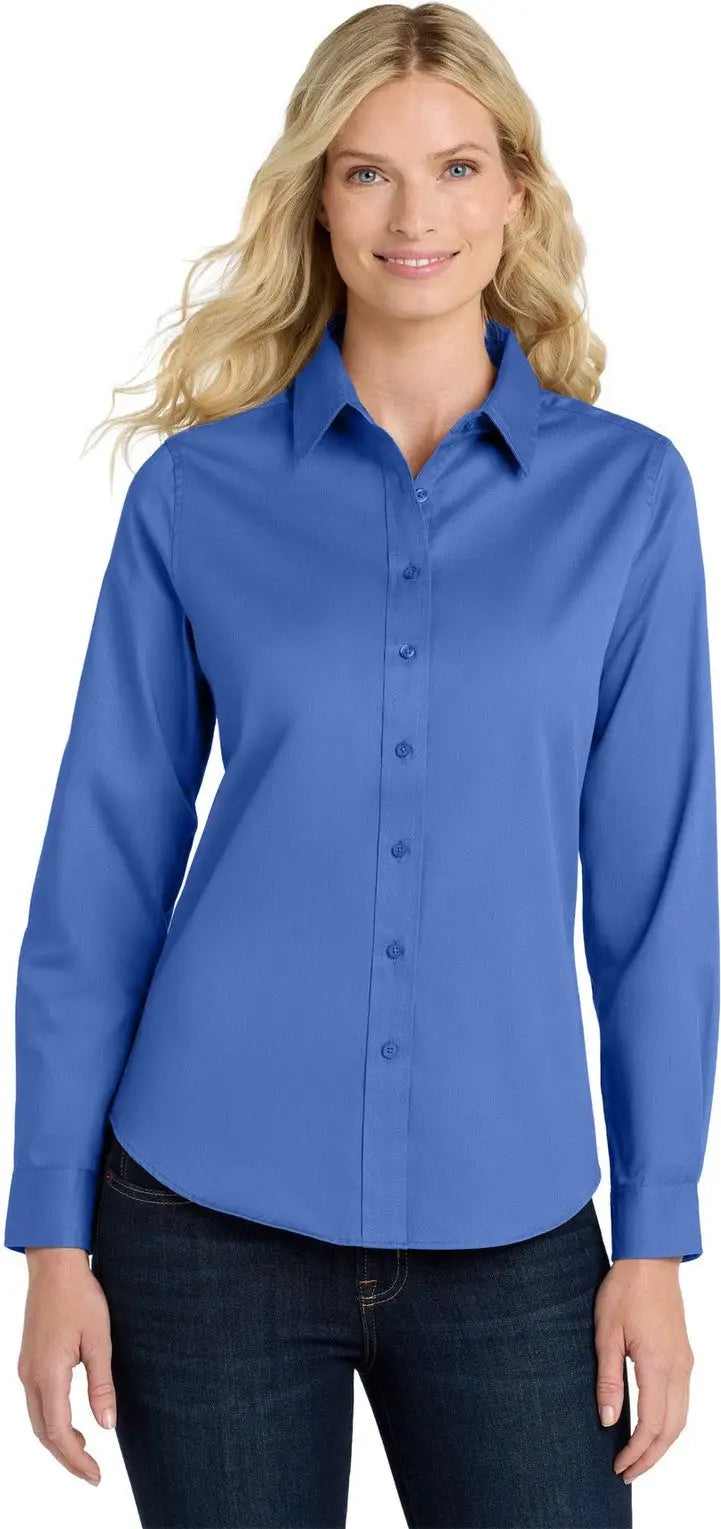 Port Authority L608 Women’s Long Sleeve Easy Care Shirt - Ultramarine Blue