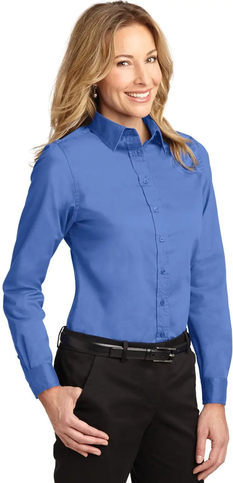 Port Authority L608 Women’s Long Sleeve Easy Care Shirt - Ultramarine Blue