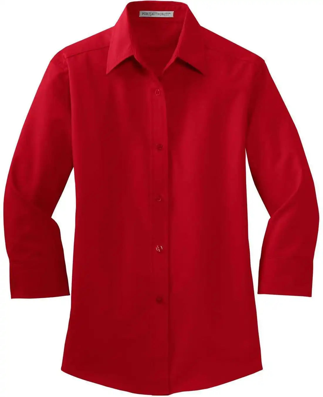 Port Authority L612 Ladies 3/4 Sleeve Easy Care Shirt Red