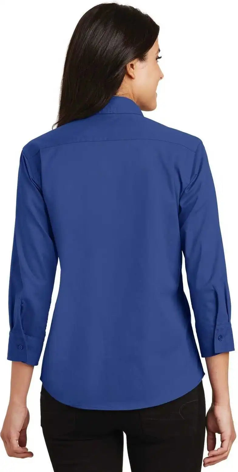 Port Authority L612 Ladies 3/4 Sleeve Easy Care Shirt Royal