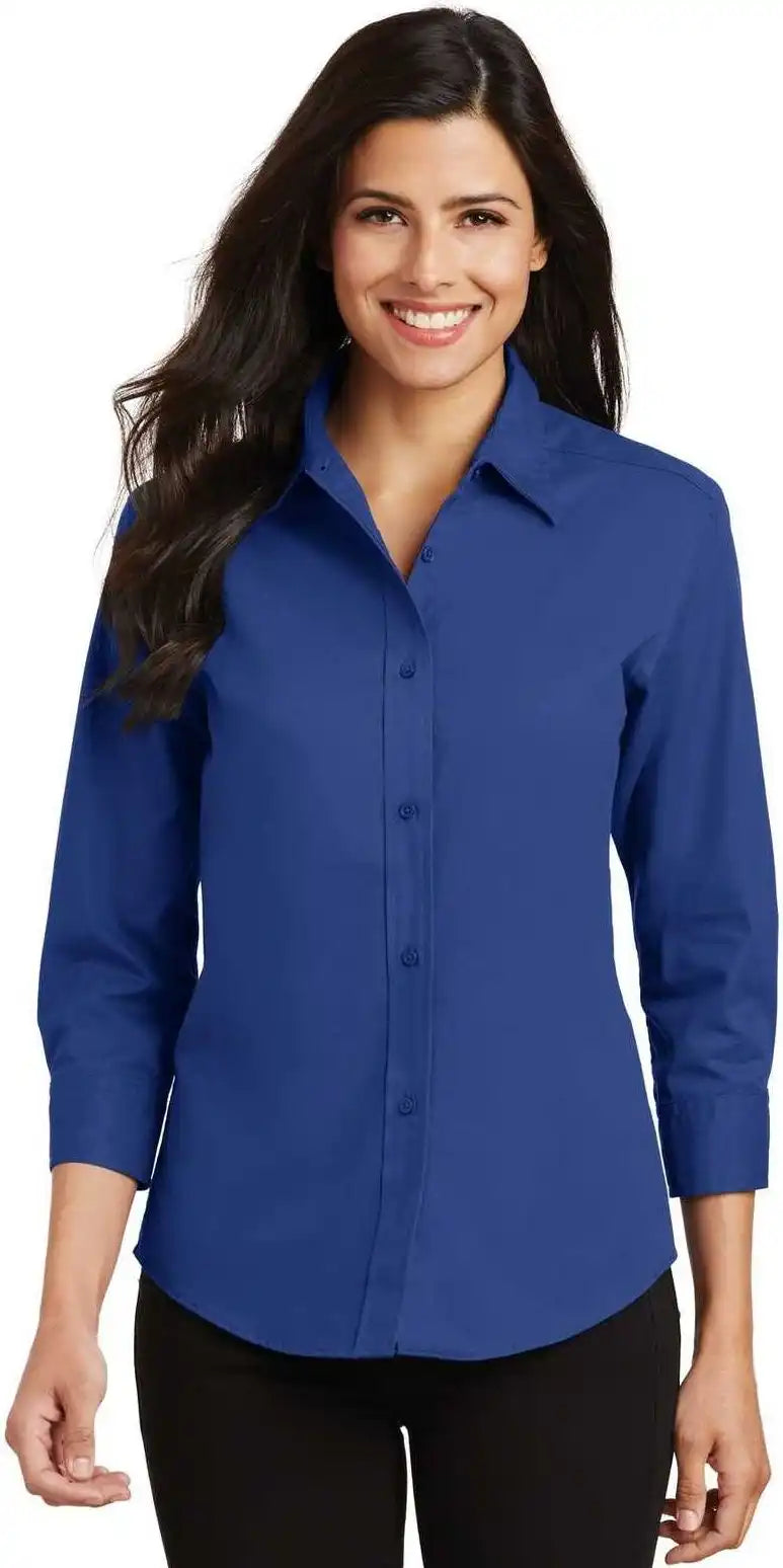 Port Authority L612 Ladies 3/4 Sleeve Easy Care Shirt Royal