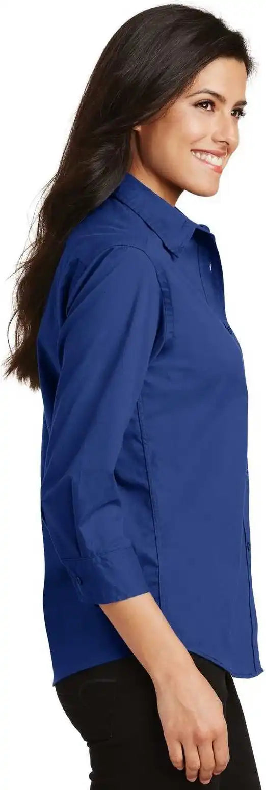 Port Authority L612 Ladies 3/4 Sleeve Easy Care Shirt Royal