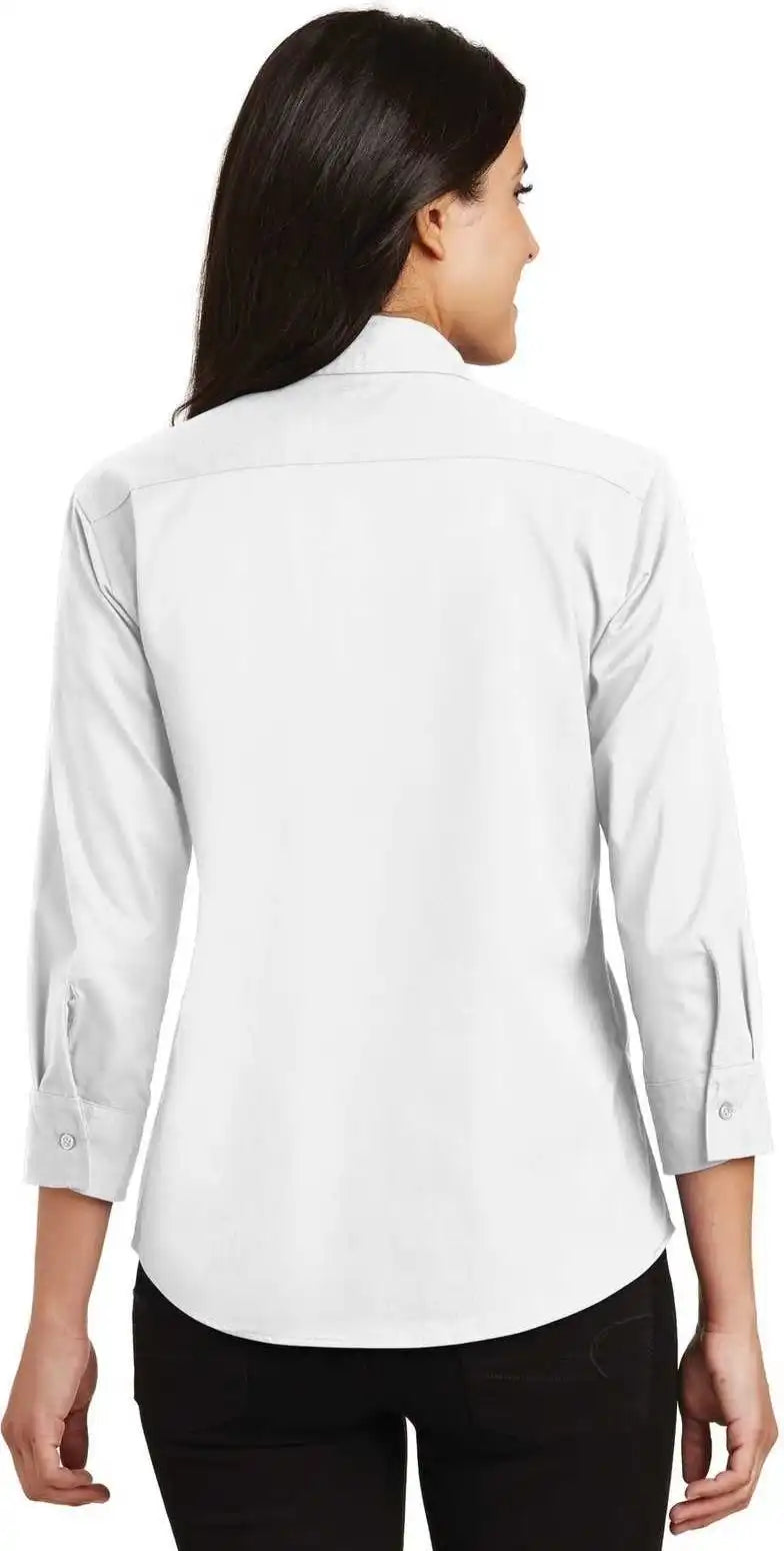 Port Authority L612 Ladies 3/4 Sleeve Easy Care Shirt White