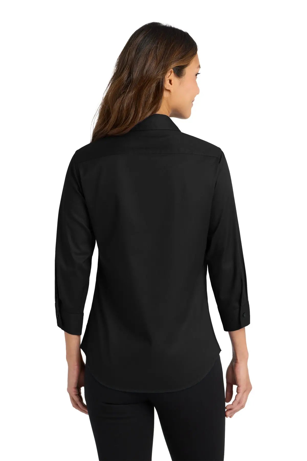 Port Authority L612 Women’s 3/4-sleeve Easy Care Shirt - Black