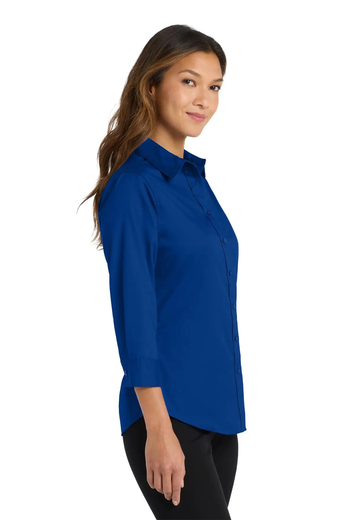 Port Authority L612 Women’s 3/4-sleeve Easy Care Shirt - Royal