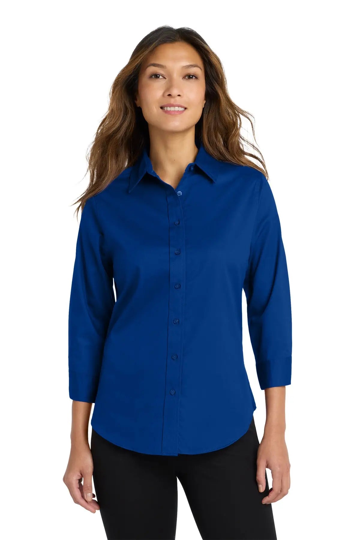 Port Authority L612 Women’s 3/4-sleeve Easy Care Shirt - Royal