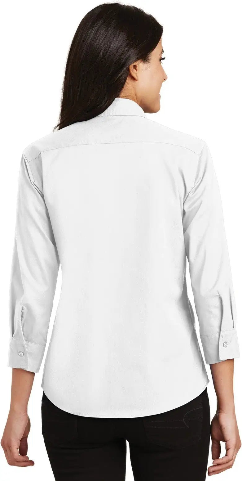 Port Authority L612 Women’s 3/4-sleeve Easy Care Shirt - White