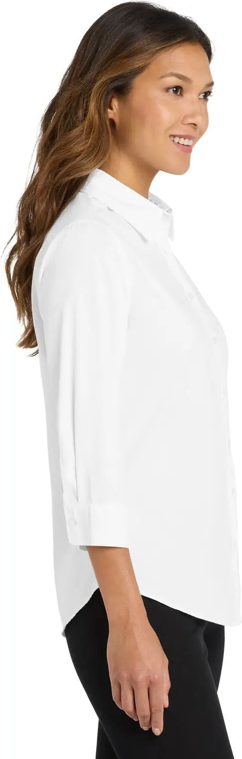 Port Authority L612 Women’s 3/4-sleeve Easy Care Shirt - White