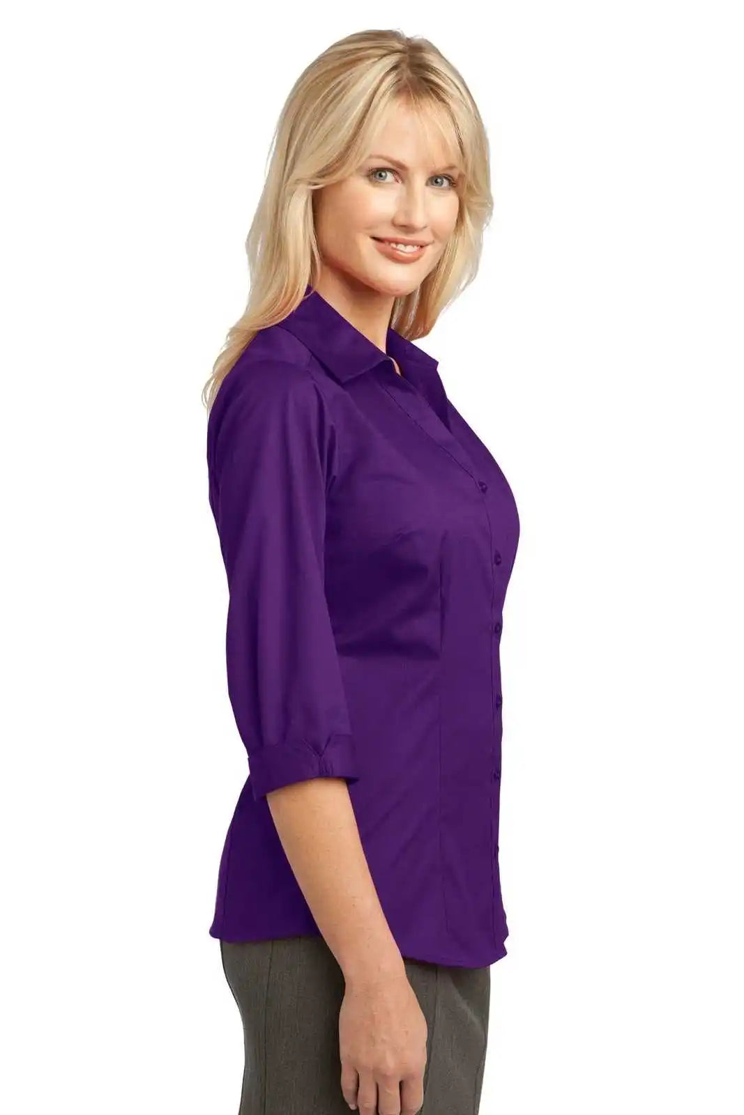 Port Authority L6290 Improved Ladies 3/4-sleeve Blouse - Deep Purple