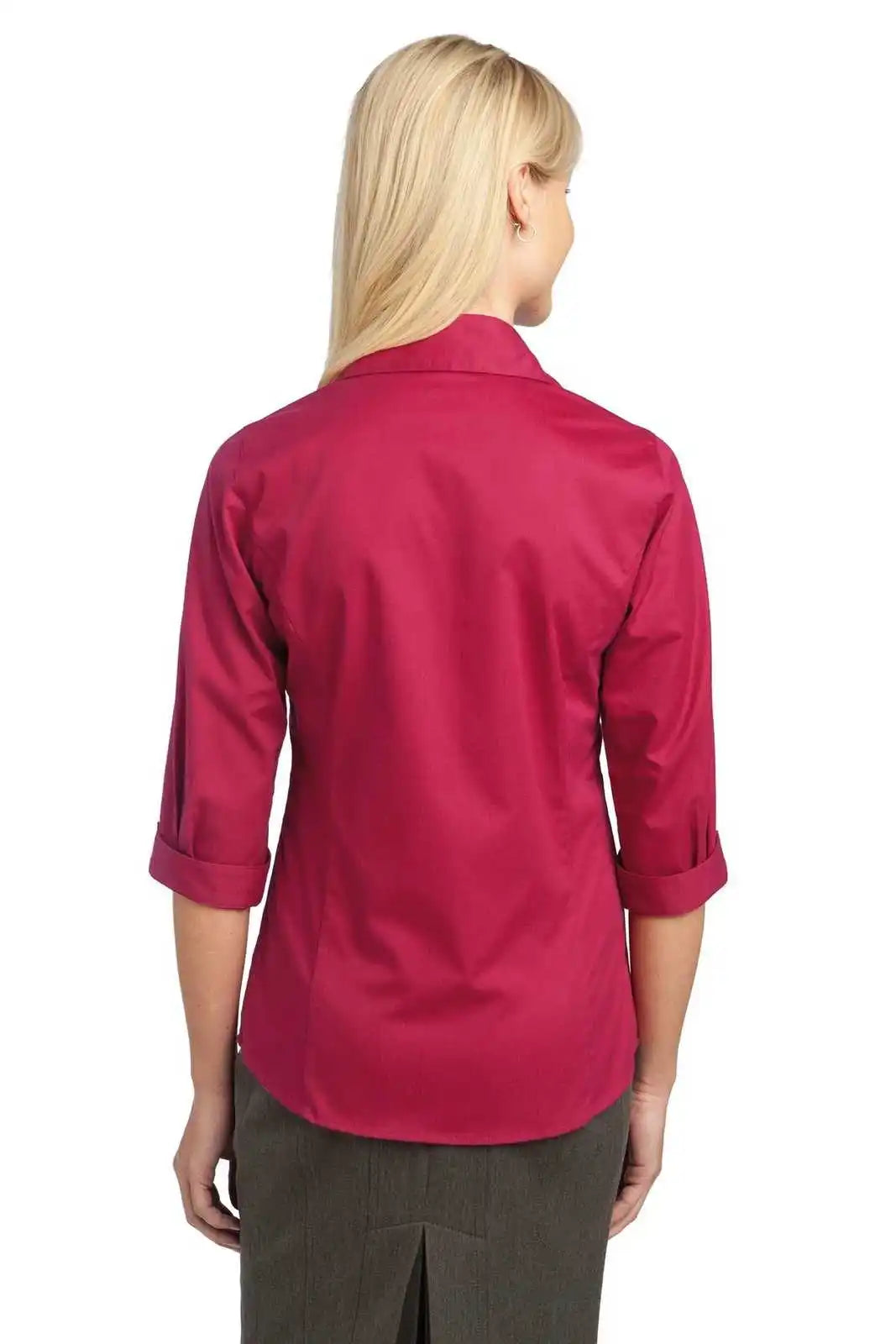 Port Authority L6290 Improved Ladies 3/4-sleeve Blouse - Raspberry Pink