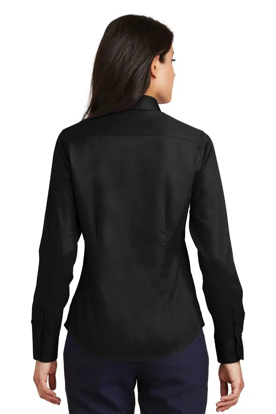 Port Authority L638 Ladies Non-iron Twill Shirt - Black