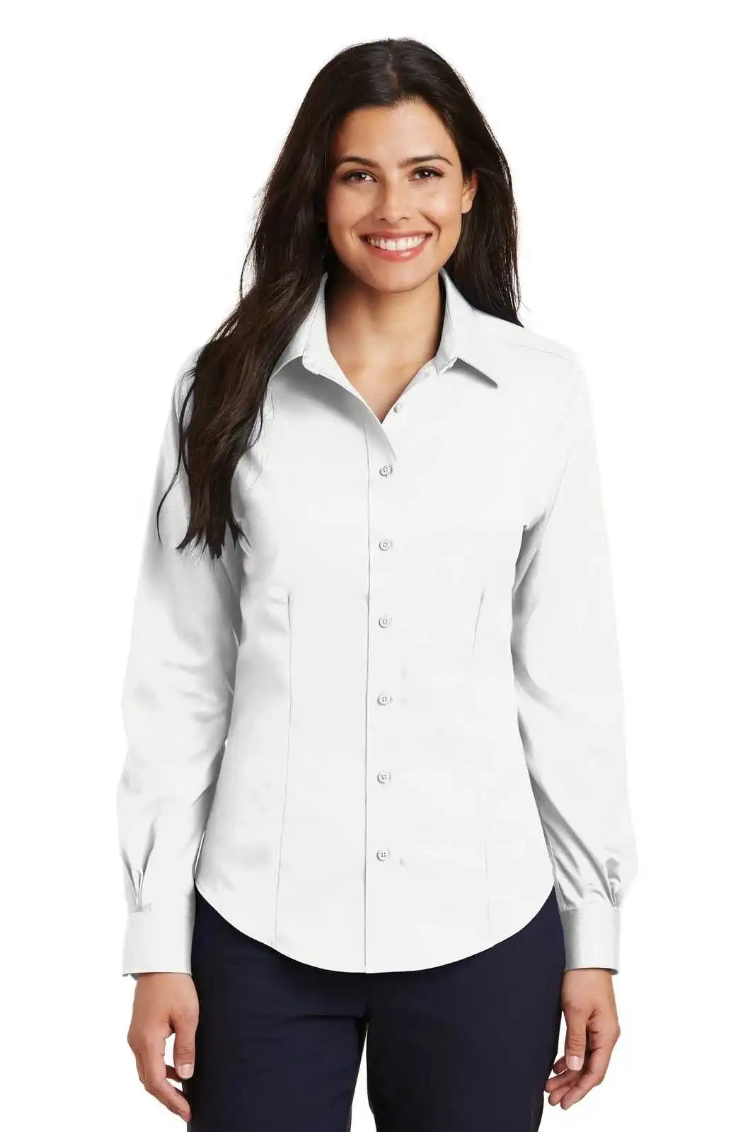 Port Authority L638 Ladies Non-iron Twill Shirt - White