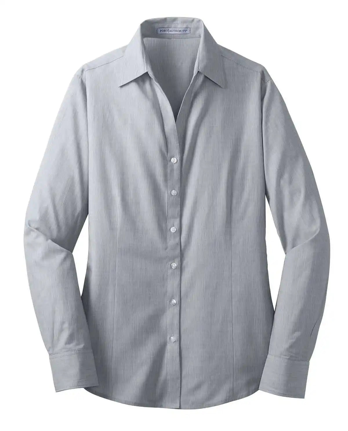 Port Authority L640 Ladies Crosshatch Easy Care Shirt - Navy Frost