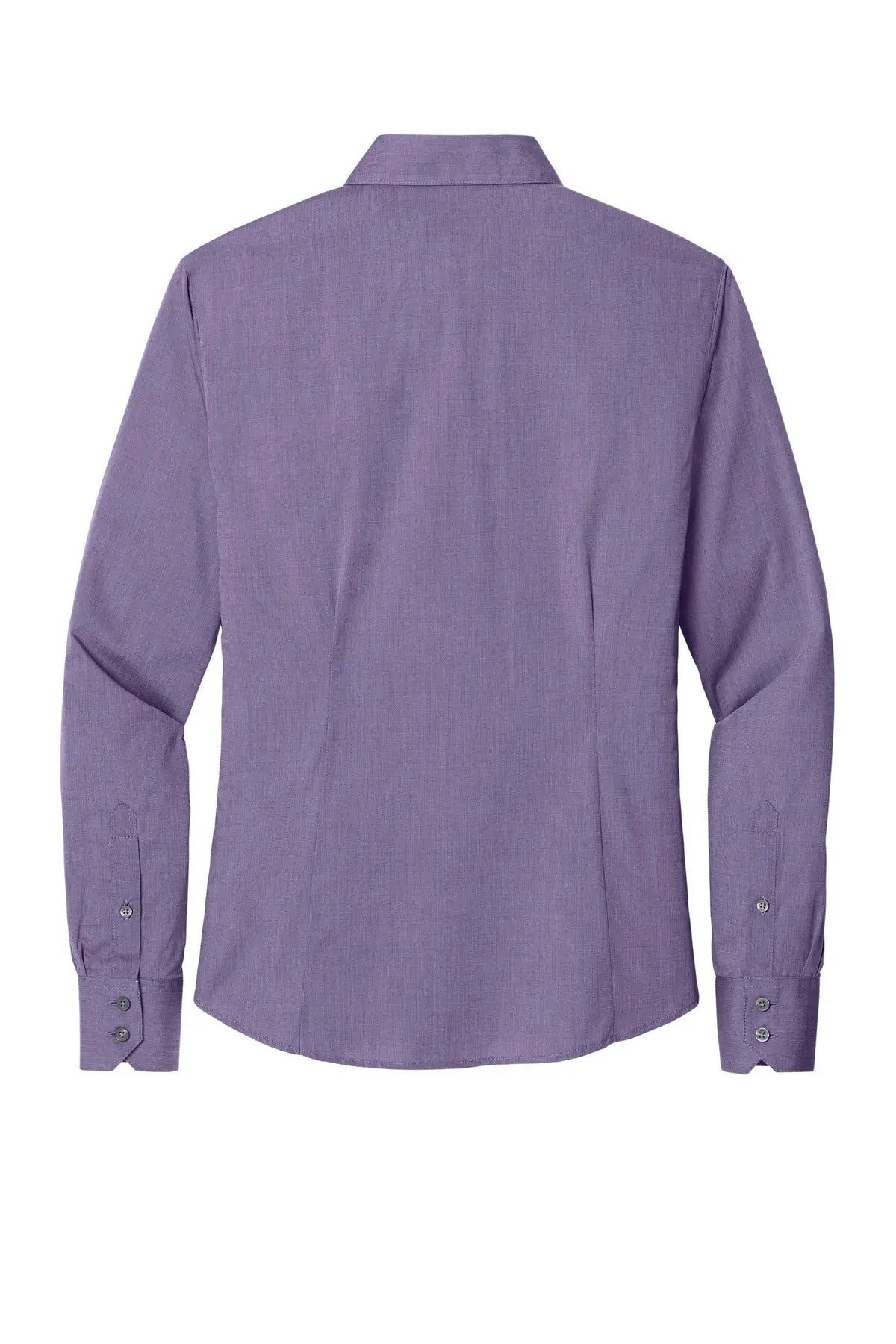 Port Authority L640 Women’s Crosshatch Easy Care Shirt - Grape Harvest