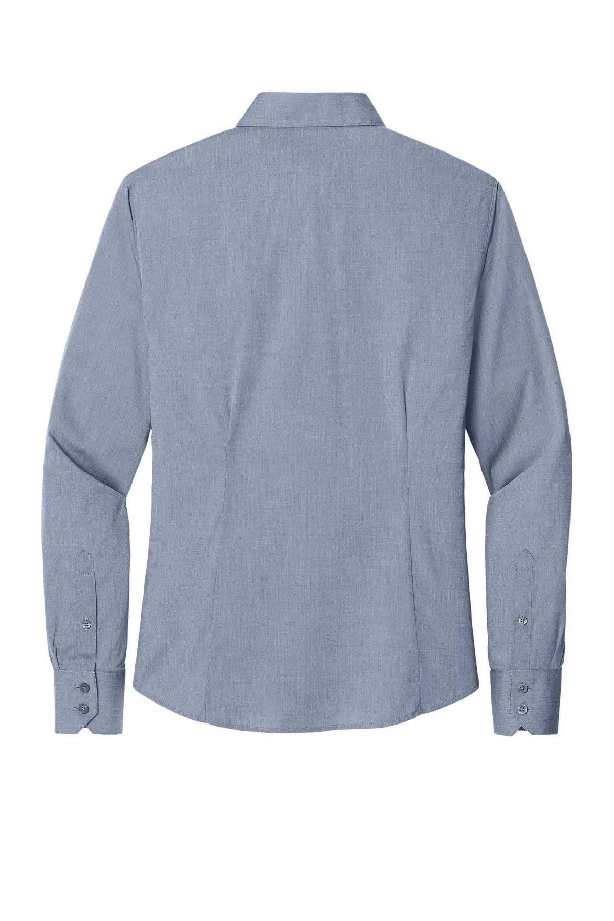 Port Authority L640 Women’s Crosshatch Easy Care Shirt - Navy Frost