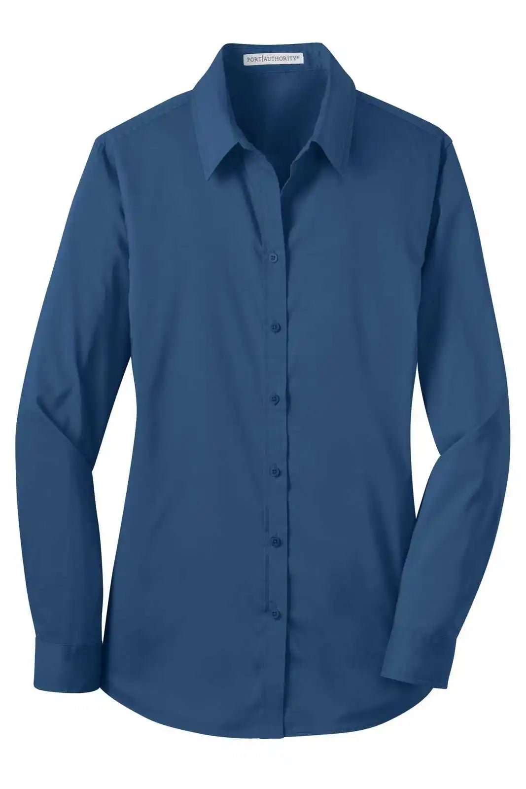 Port Authority L646 Ladies Stretch Poplin Shirt - Moonlight Blue