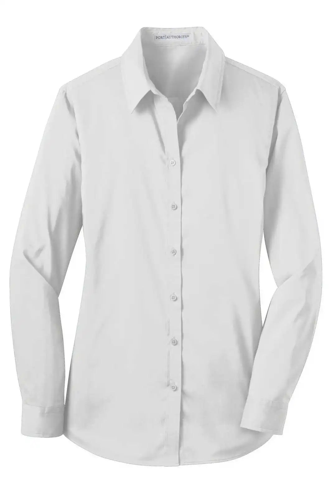 Port Authority L646 Ladies Stretch Poplin Shirt - White