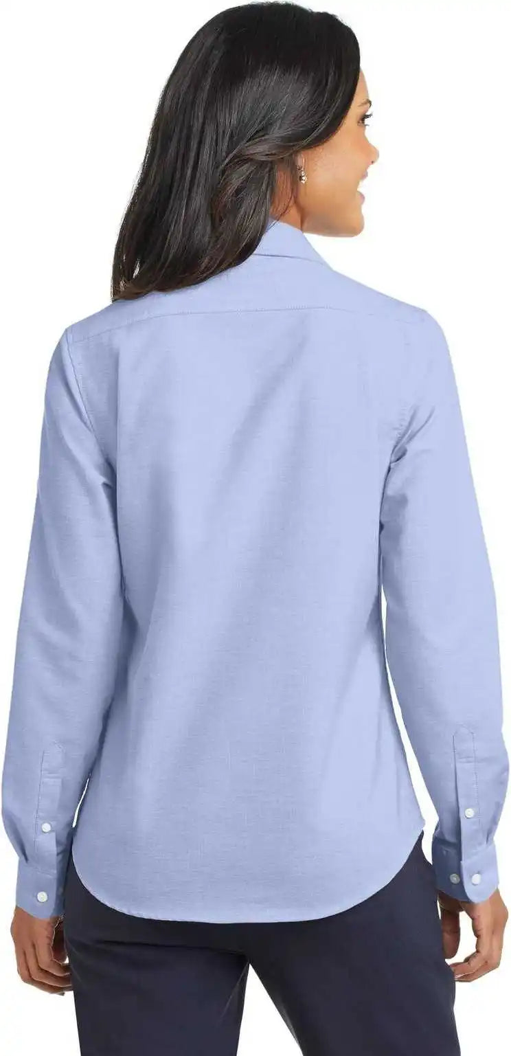 Port Authority L658 Ladies Superpro Oxford Shirt Blue