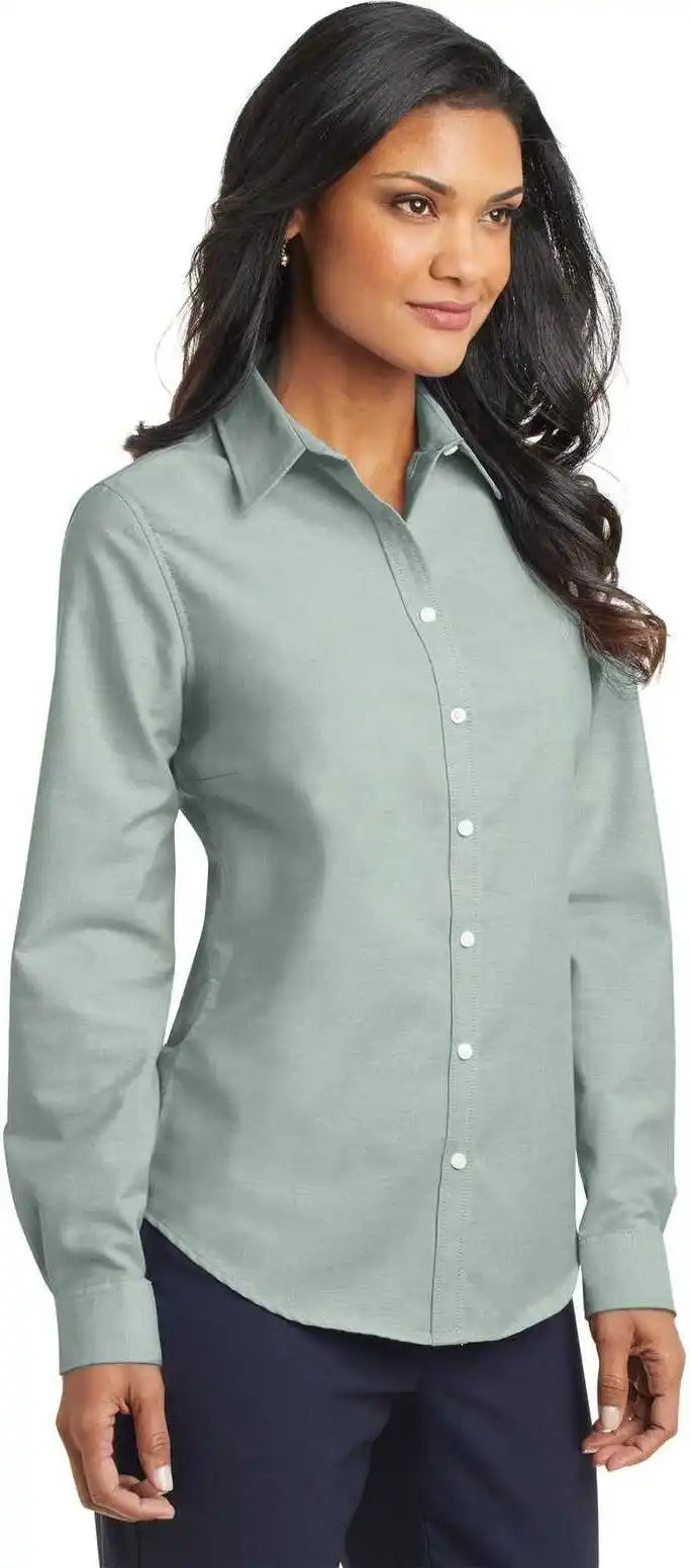 Port Authority L658 Ladies Superpro Oxford Shirt Green