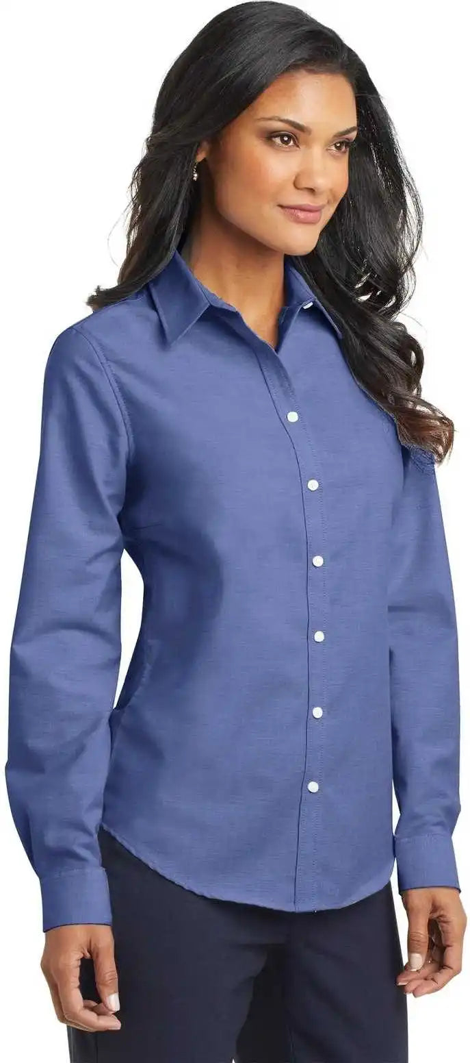 Port Authority L658 Ladies Superpro Oxford Shirt Navy