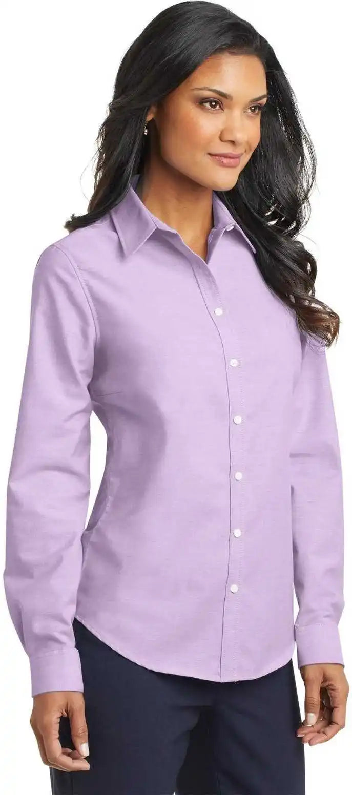 Port Authority L658 Ladies Superpro Oxford Shirt Soft Purple