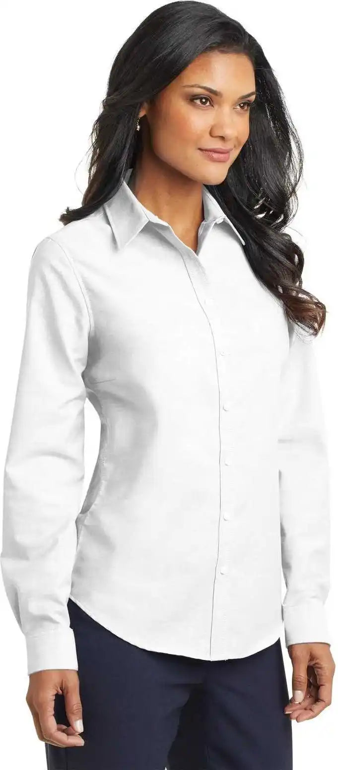 Port Authority L658 Ladies Superpro Oxford Shirt White