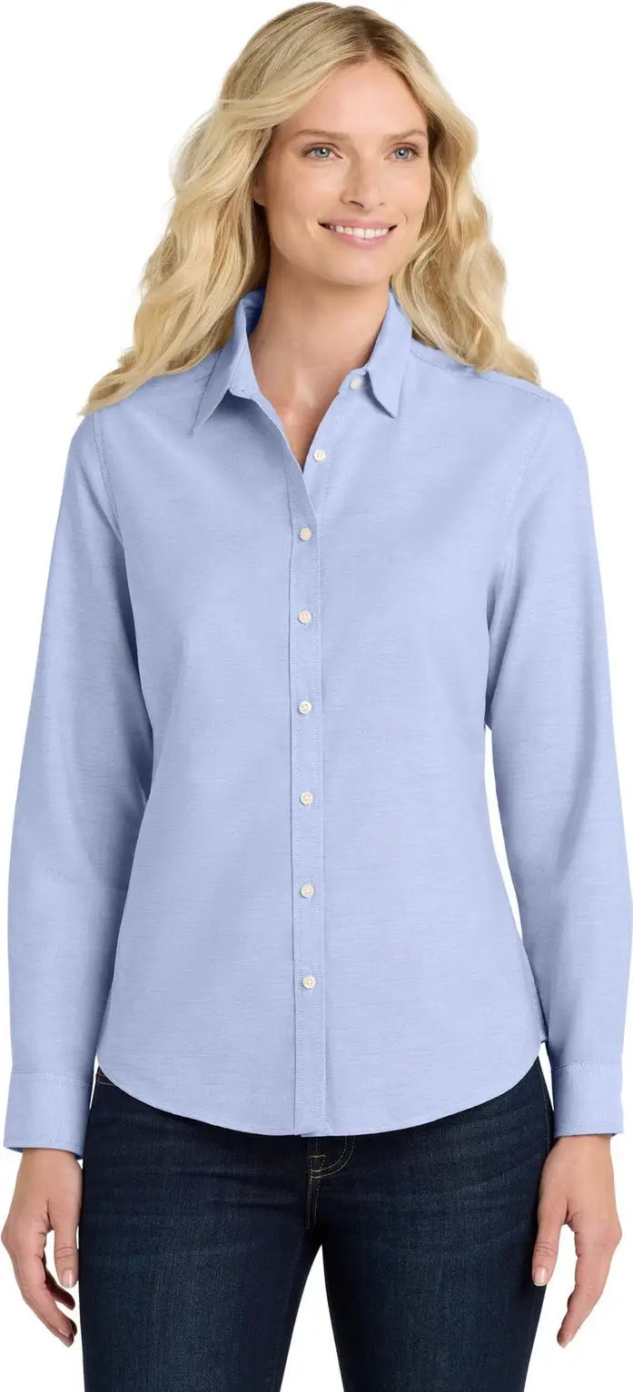 Port Authority L658 Women’s Superpro Oxford Shirt - Blue