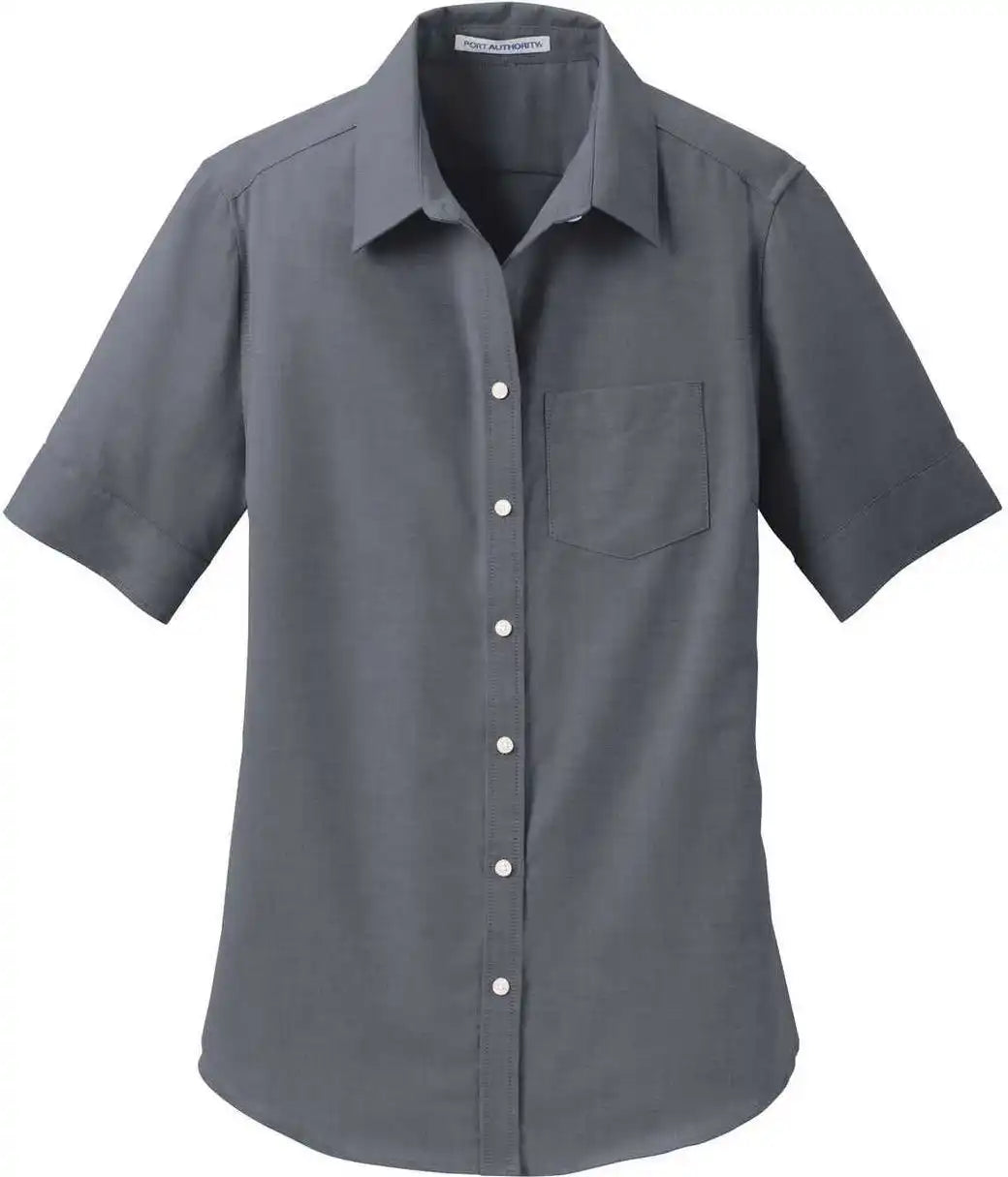 Port Authority L659 Ladies Short Sleeve Superpro Oxford Shirt Black