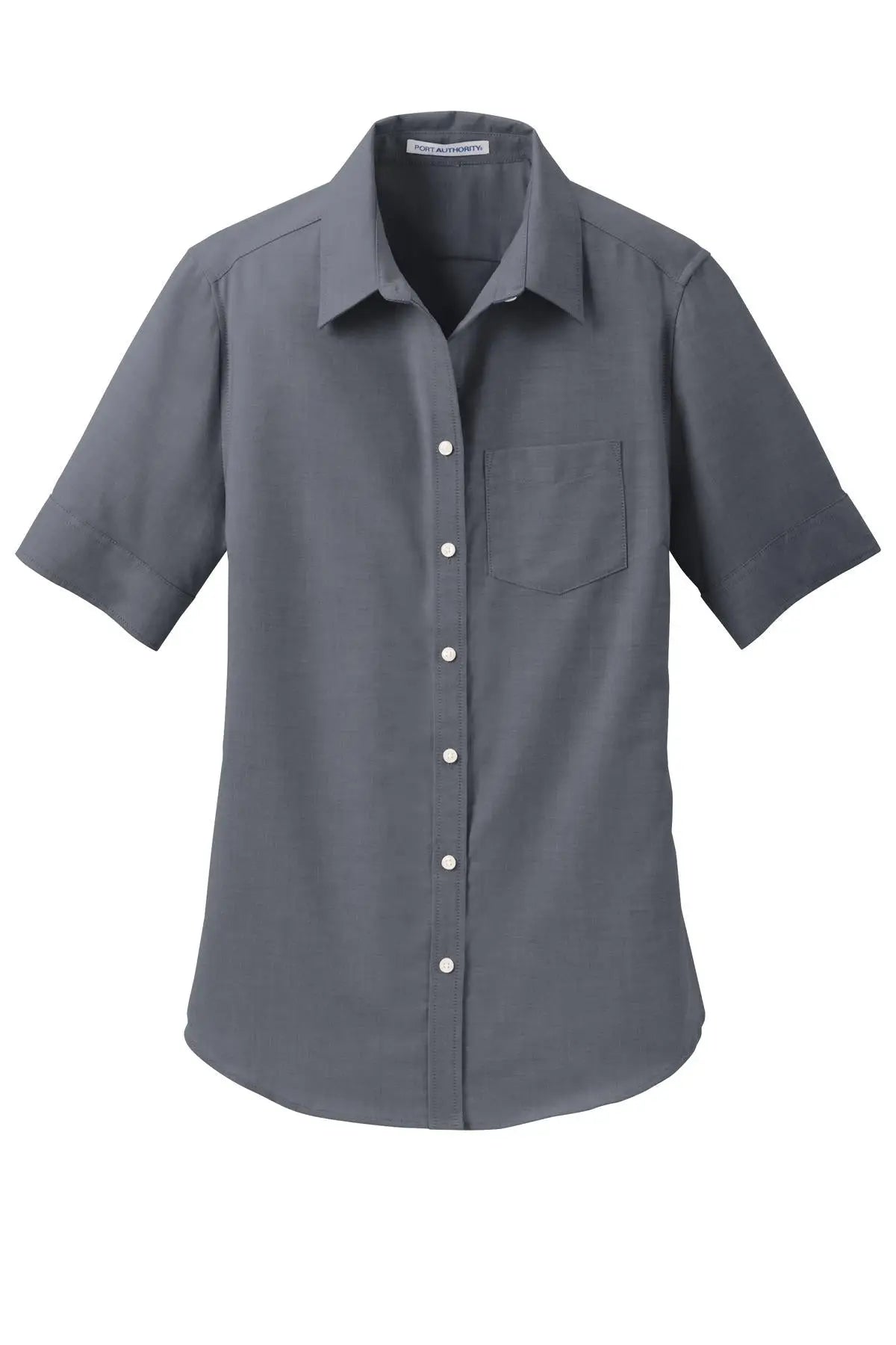 Port Authority L659 Women’s Short Sleeve Superpro Oxford Shirt - Black
