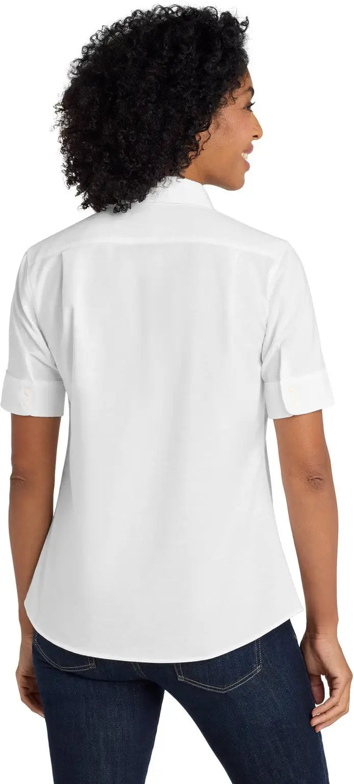 Port Authority L659 Women’s Short Sleeve Superpro Oxford Shirt - White
