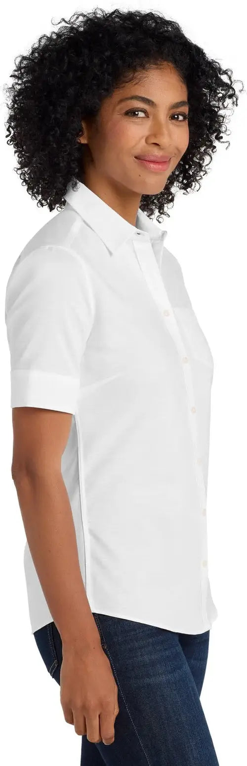Port Authority L659 Women’s Short Sleeve Superpro Oxford Shirt - White