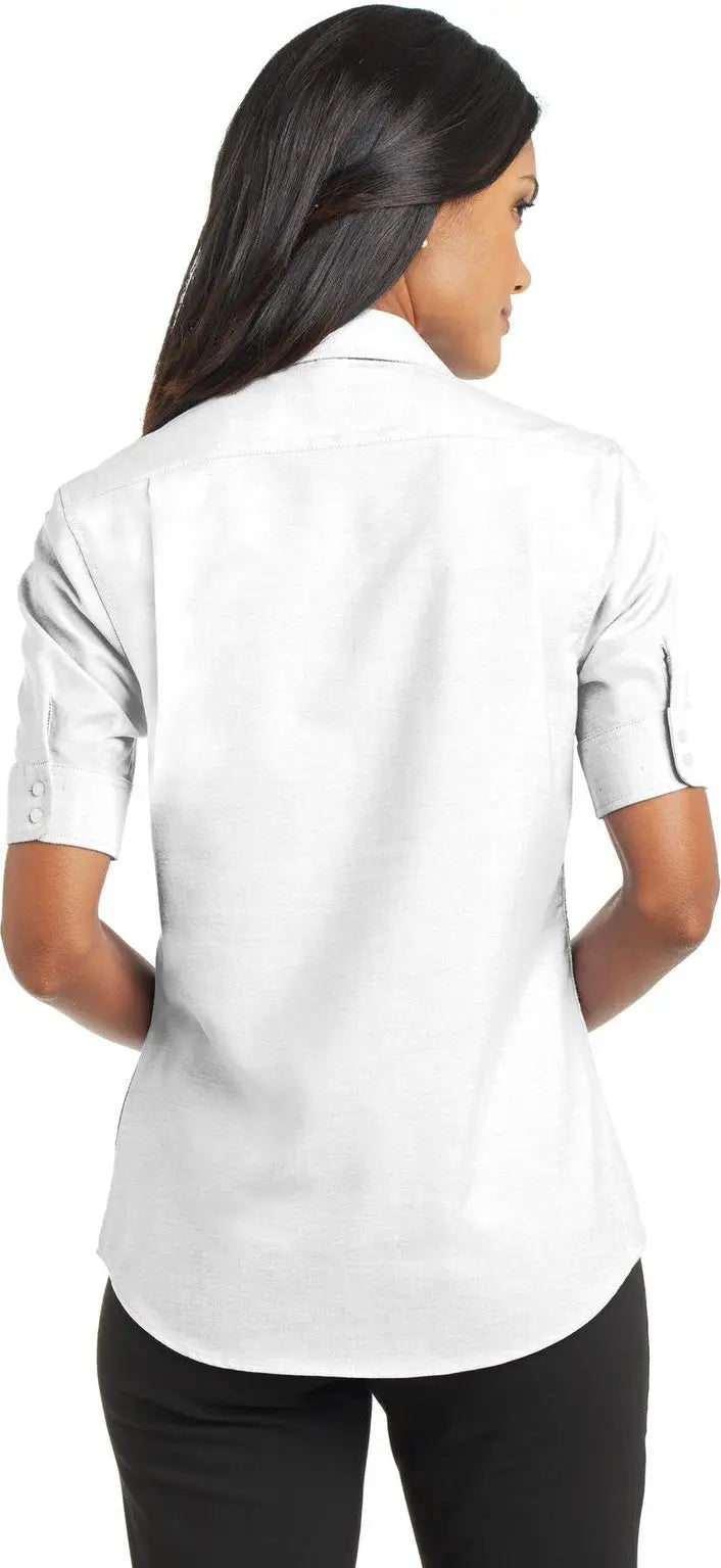 Port Authority L659 Women’s Short Sleeve Superpro Oxford Shirt - White